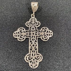 Silver cross pendant